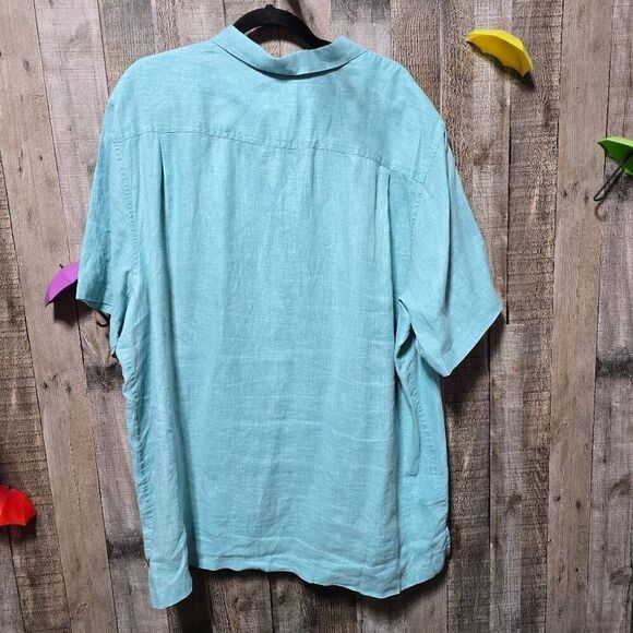 Tommy Bahama Sea Glass Camp Linen Shirt - Picture 3 of 6